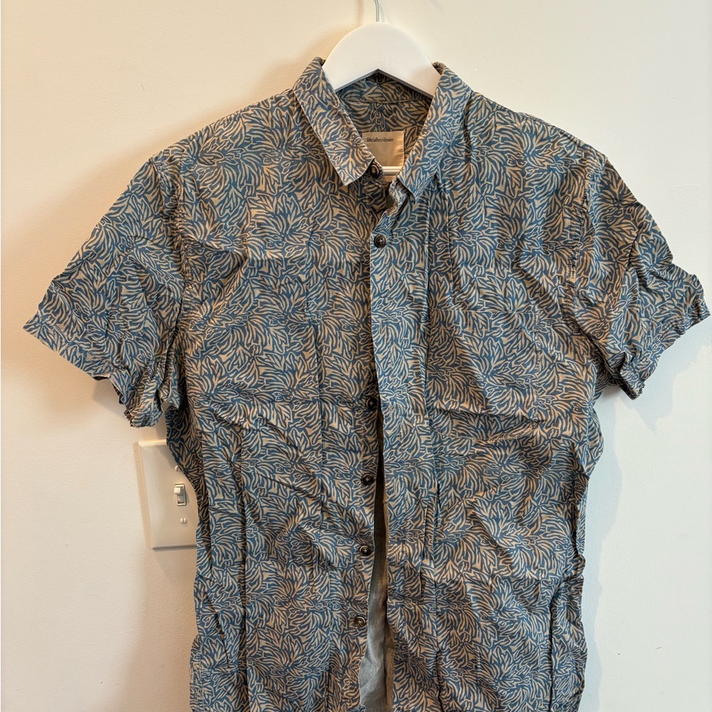 Blue Patterned Men's Shirt